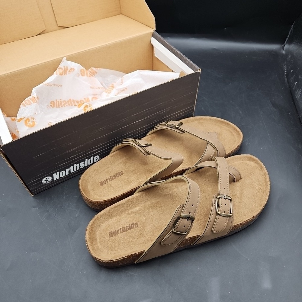 Northside Myrtle Sandals Camel Brown Color Women's Size 9 Brand New Flat - Picture 3 of 8
